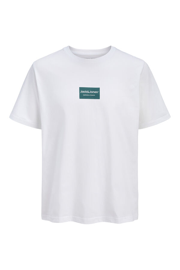 Jack & Jones T-shirt manga curta em algod&atilde;o branco
