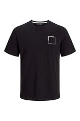 Jack & Jones T-shirt padr&atilde;o fit preto