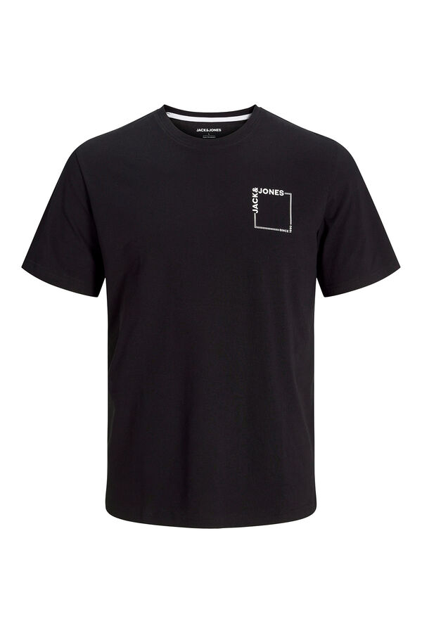 Jack & Jones T-shirt padr&atilde;o fit preto
