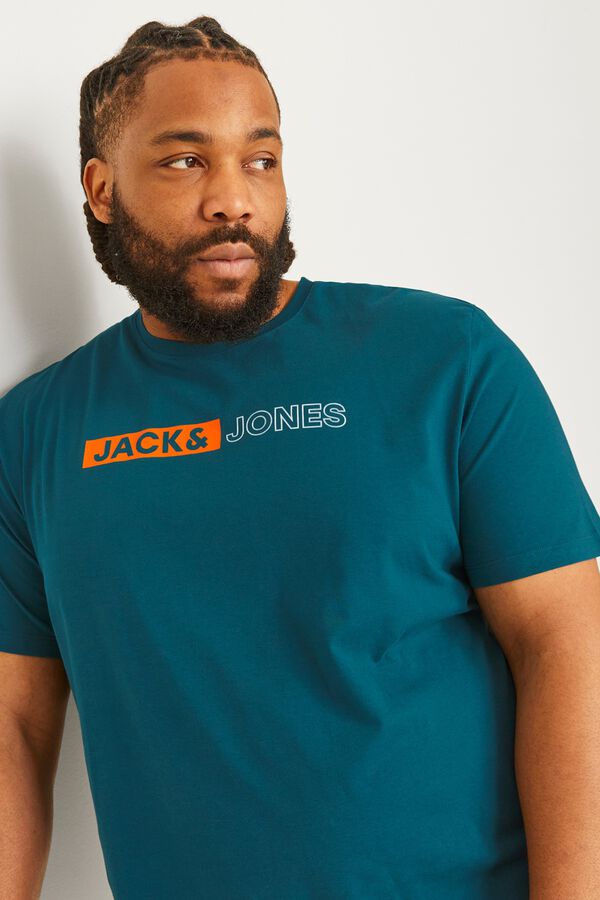 Jack & Jones PLUS T-shirt slim manga curta verde