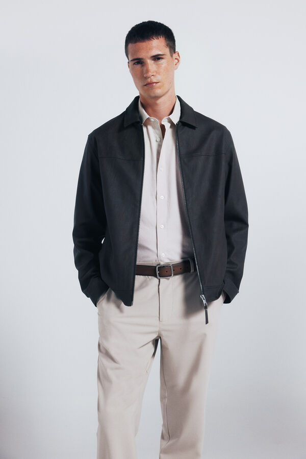 Springfield Camisa de algodão com debrum cru