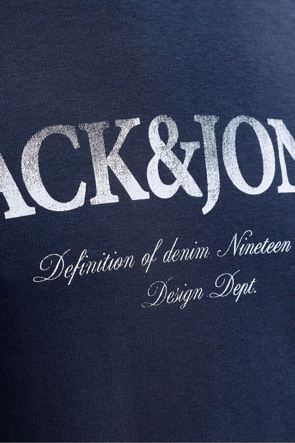 Jack & Jones PLUS Cotton short sleeve sweatshirt blue