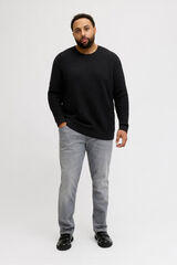 Jack & Jones PLUS Camisola b&aacute;sico de malha liso preto