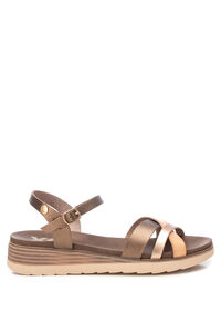 XTI Sand&aacute;lia cunha de tiras entrela&ccedil;adas