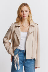 Springfield Blus&atilde;o de camur&ccedil;a com presilhas castanho