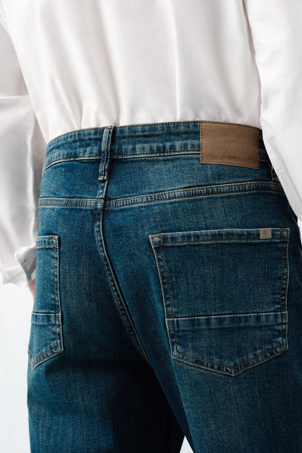 Springfield Jeans sobretintando slim fit azul