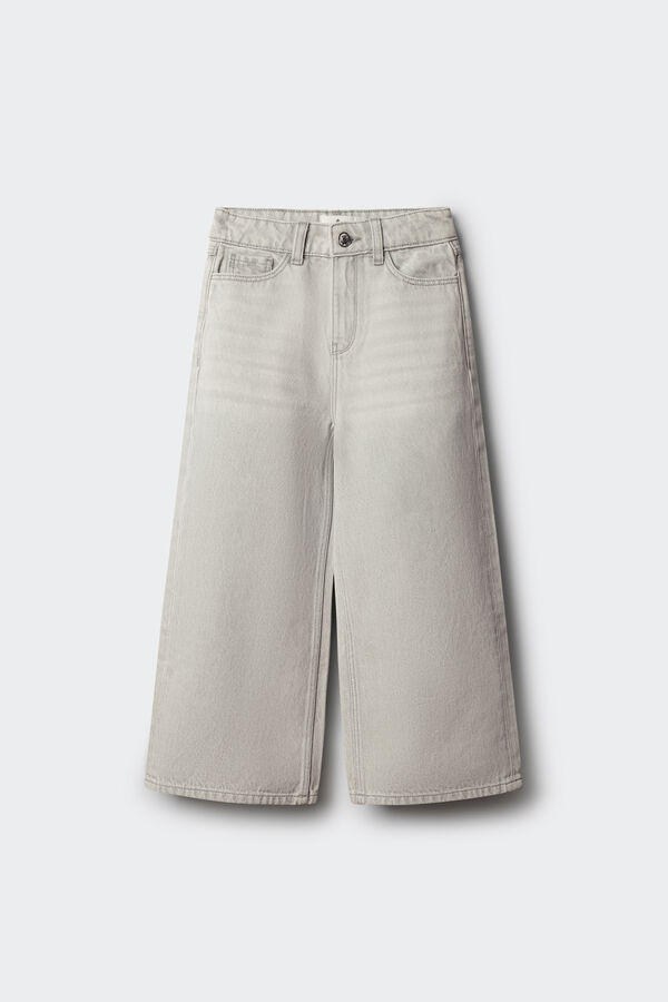 Springfield Kids Jeans culotte para menina cinzento