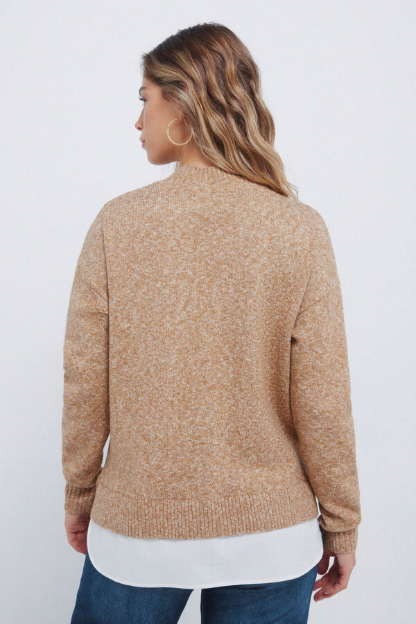 Springfield Camisola Perkins com gola combinada cru