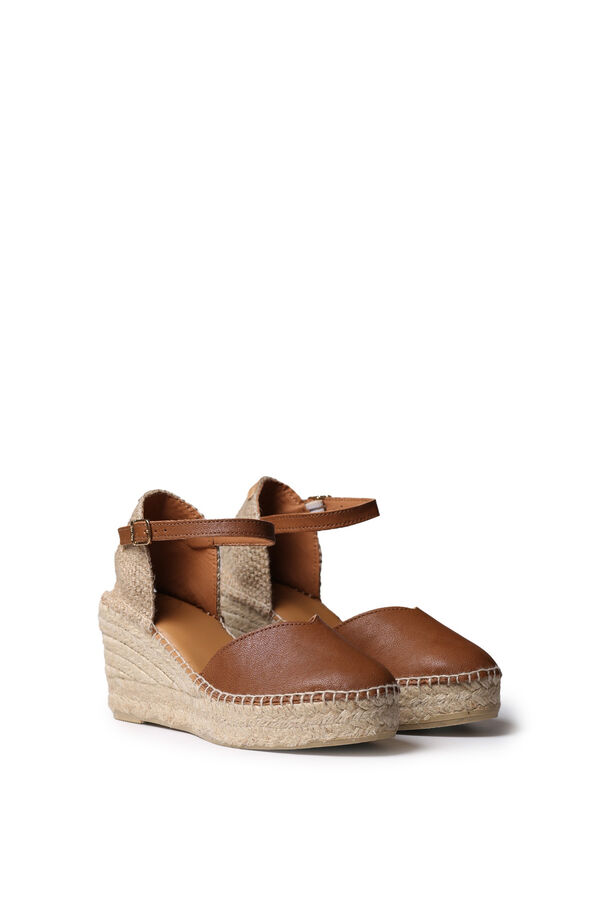 Toni Pons Alpercata em pele com cunha castanho