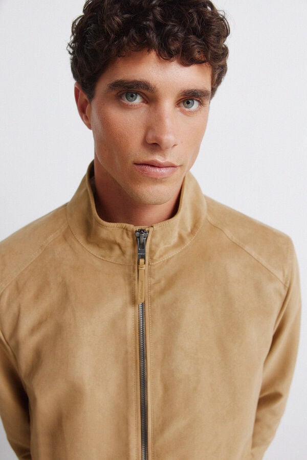 Springfield Blus&atilde;o efeito camur&ccedil;a camel