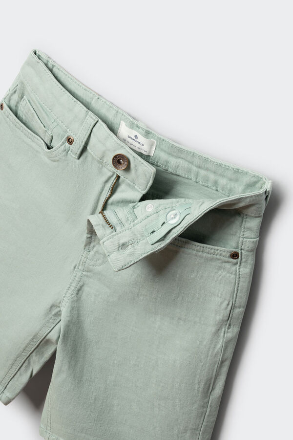 Springfield Kids Bermuda de 5 bolsos lavada para menino verde