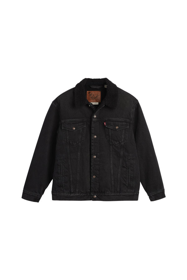 Levi's Blus&atilde;o de ganga com borrego preto