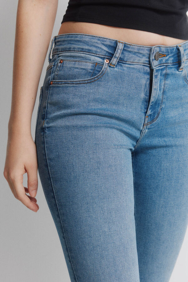 Springfield Jeans cintura m&eacute;dia flare  azul