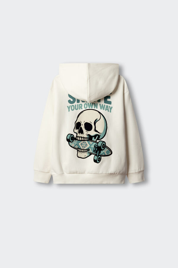Springfield Kids Sweatshirt caveira skate crian&ccedil;a bege