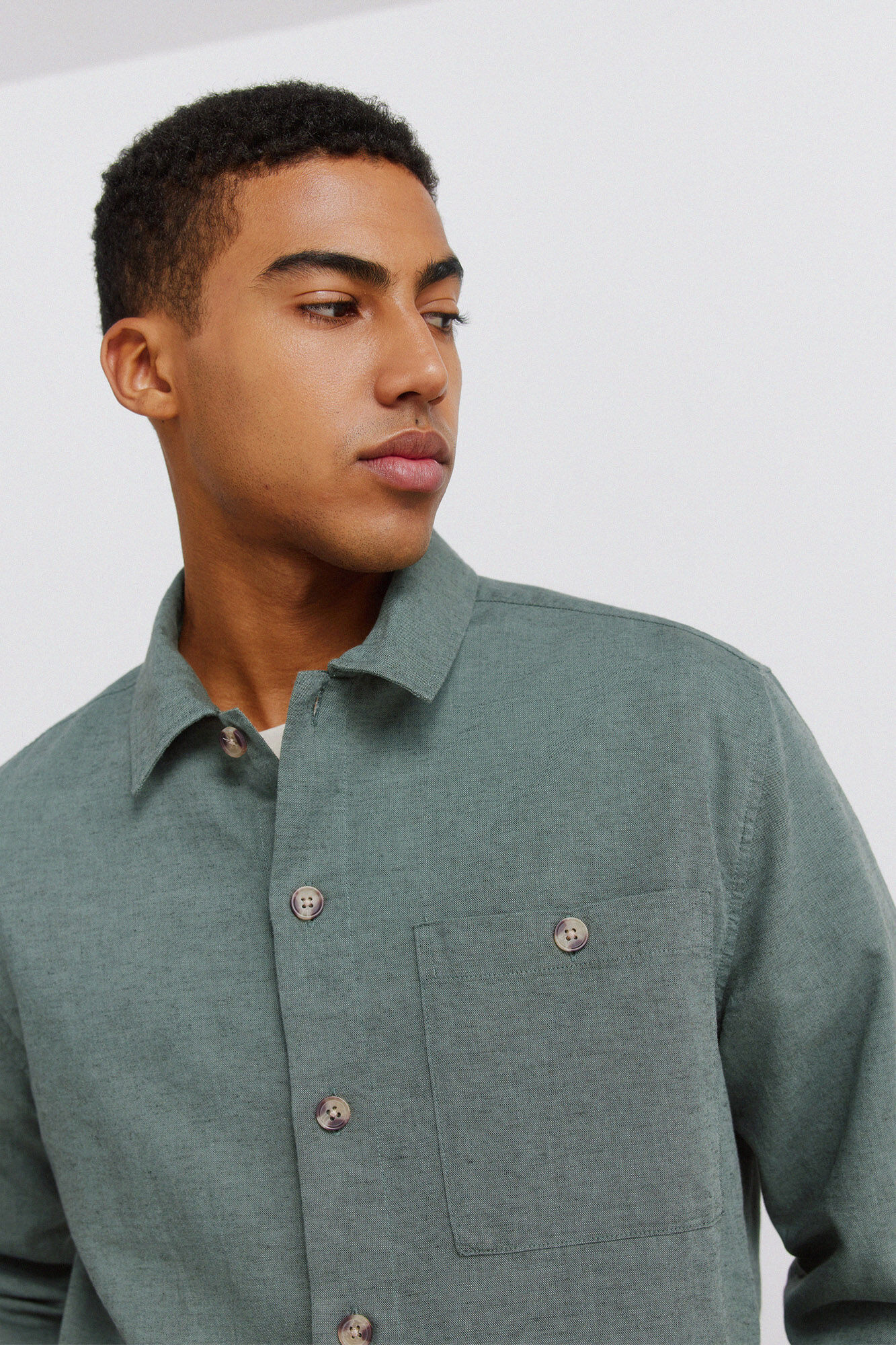 Springfield Sobrecamisa de linho com bolso