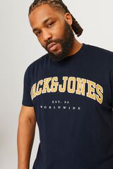 Jack & Jones PLUS T-shirt relaxed manga curta azul