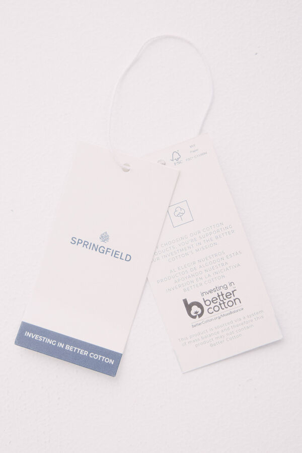 Springfield Semi-fitted boat neck t-shirt blue