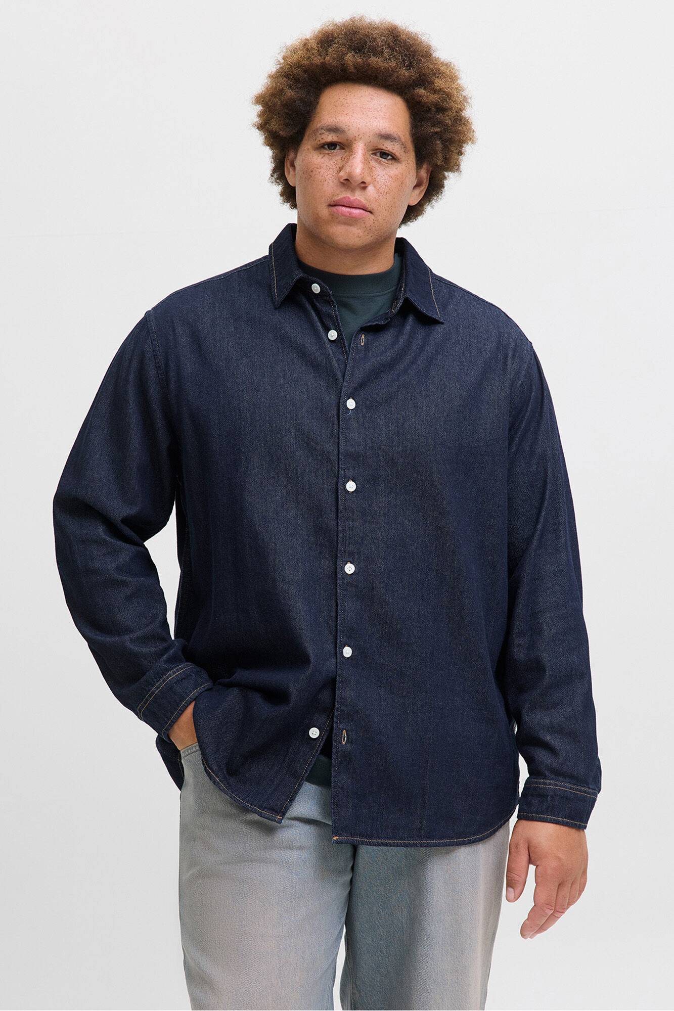 Jack & Jones PLUS Camisa denim PLUS de corte regular