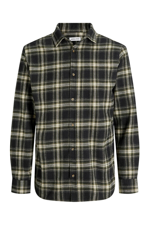 Jack & Jones PLUS Camisa xadrez regular fit PLUS preto