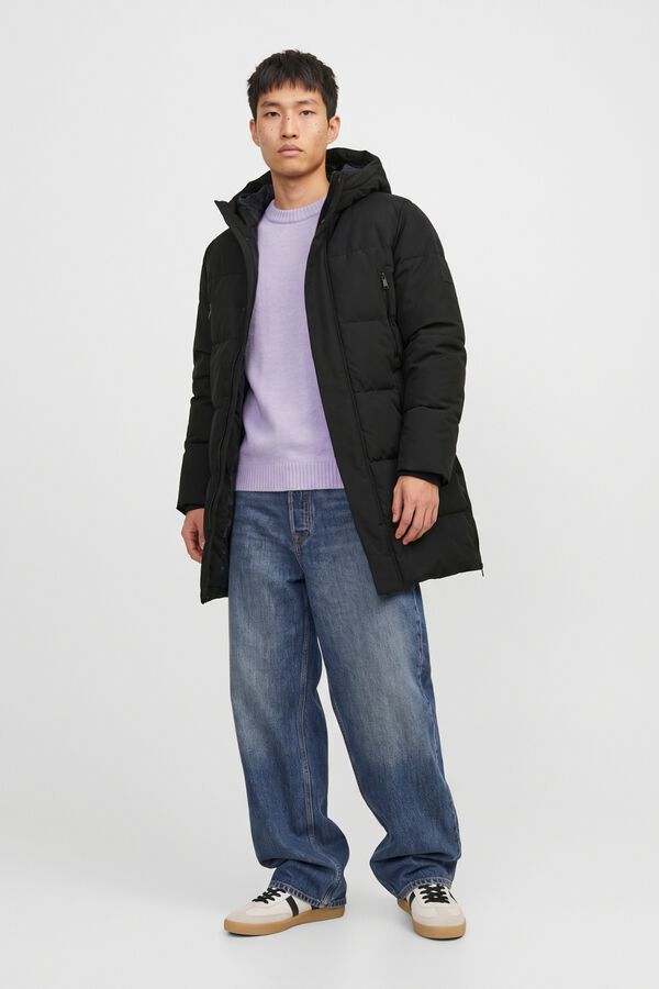 Jack & Jones Blus&atilde;o comprido com capuz preto