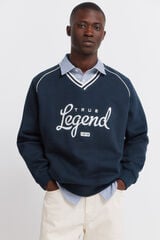 Springfield Sweatshirt gola em bico Legend azul