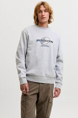 Jack & Jones Sweatshirt relaxed estampada cinzento