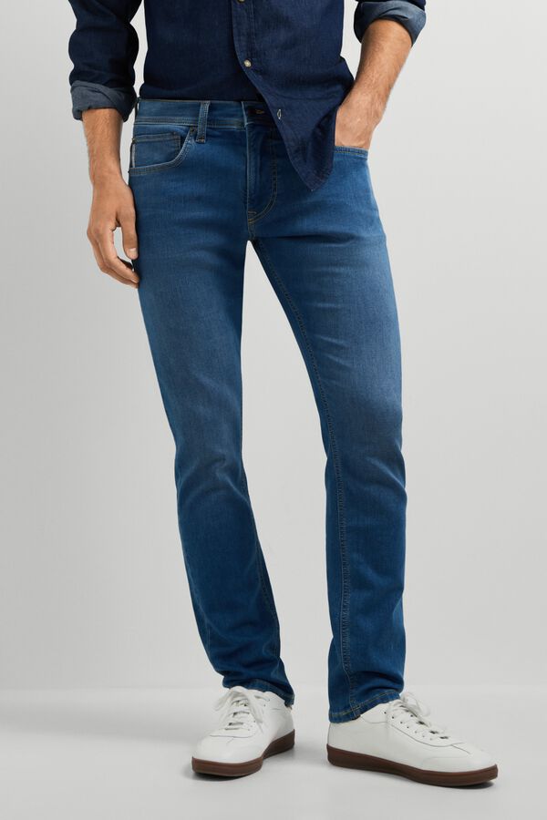 Pepe Jeans Jeans slim de malha azul