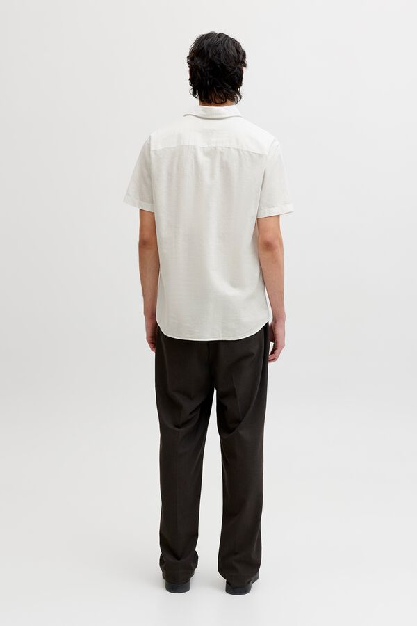 Jack & Jones Camisa regular fit em linho branco