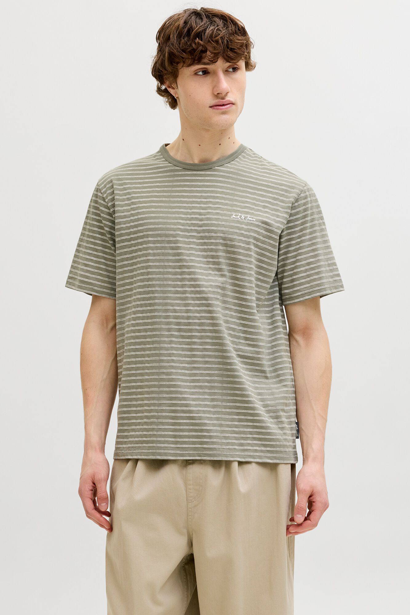 Jack & Jones T-shirt relaxed fit &agrave;s riscas
