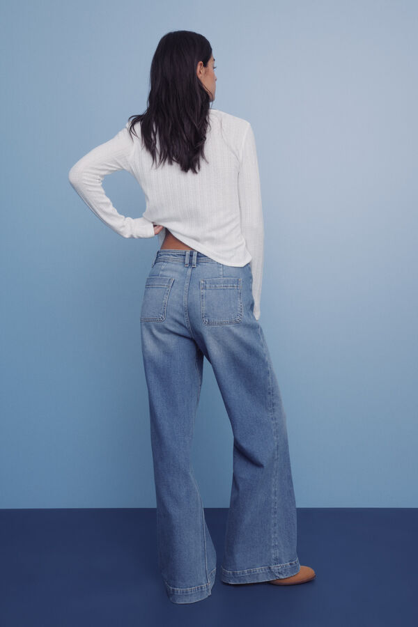 Springfield Jeans super flare comfort azul
