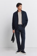 Springfield Micro-printed slim fit chinos blue