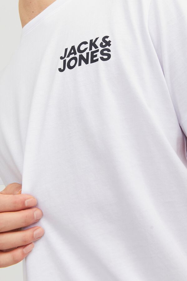 Jack & Jones T-shirt de manga curta com logo branco
