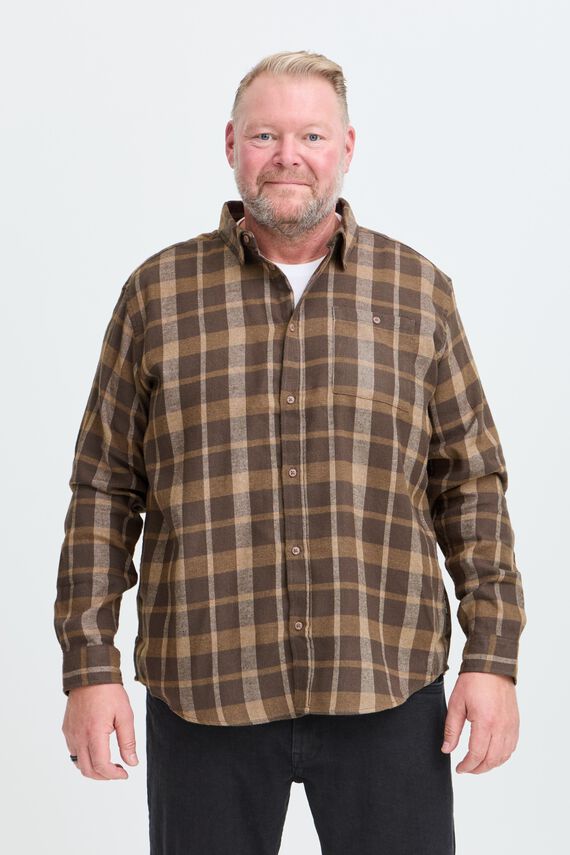 Camisa de cuadros manga larga