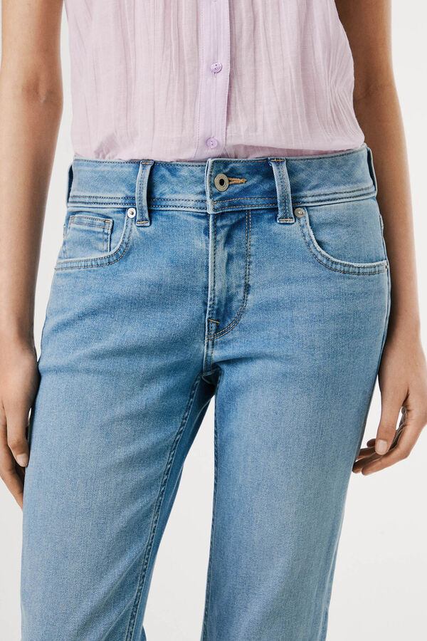 Pepe Jeans  Pantalón denim flare tiro bajo Pimlico azul