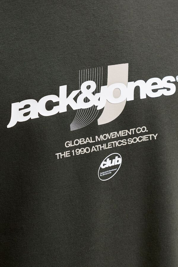 Jack & Jones Sweatshirt relaxed estampada cinzento