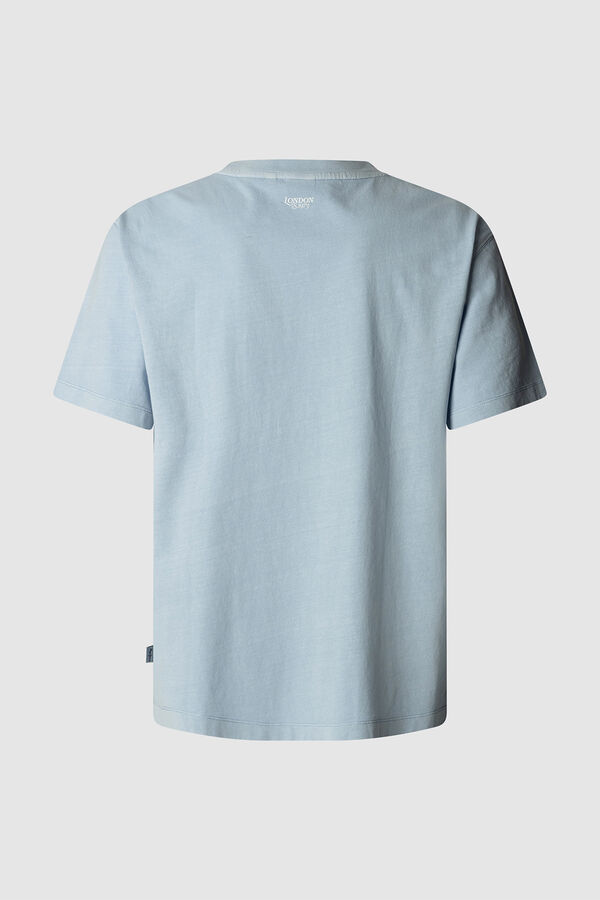 Pepe Jeans  Camiseta de peça manga curta tingida em tecido. azul