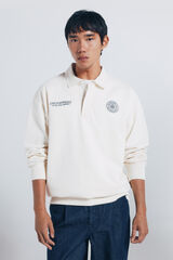 Springfield Sweatshirt com gola de rugby branco
