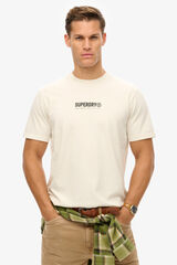 Superdry t-shirt manga curta cinzento