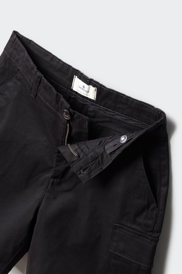 Springfield Kids Bermudas balloon em denim para menino preto