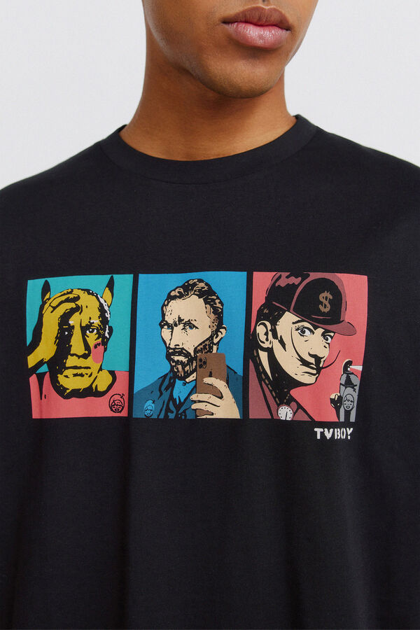 Springfield T-shirt TvBoy G&eacute;nios da Arte preto