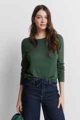 Springfield Camisola fina bot&otilde;es punhos verde