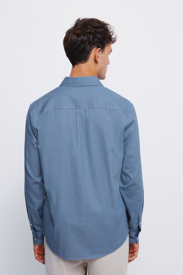 Springfield Two-tone structured shirt blue