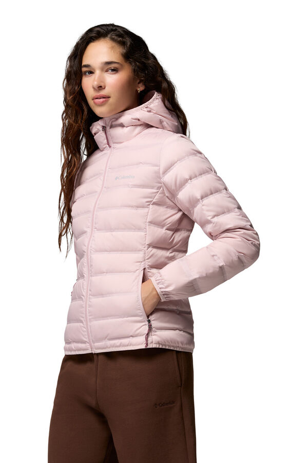 Columbia Casaco de penas com capuz rosa