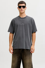 Jack & Jones T-shirt manga curta lavada preto