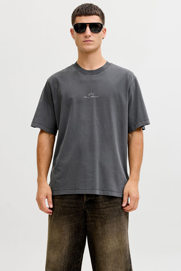 Jack & Jones T-shirt manga curta lavada preto