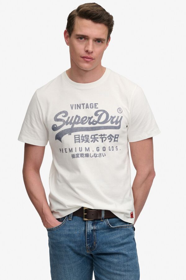Superdry T-shirt de manga curta com logo branco