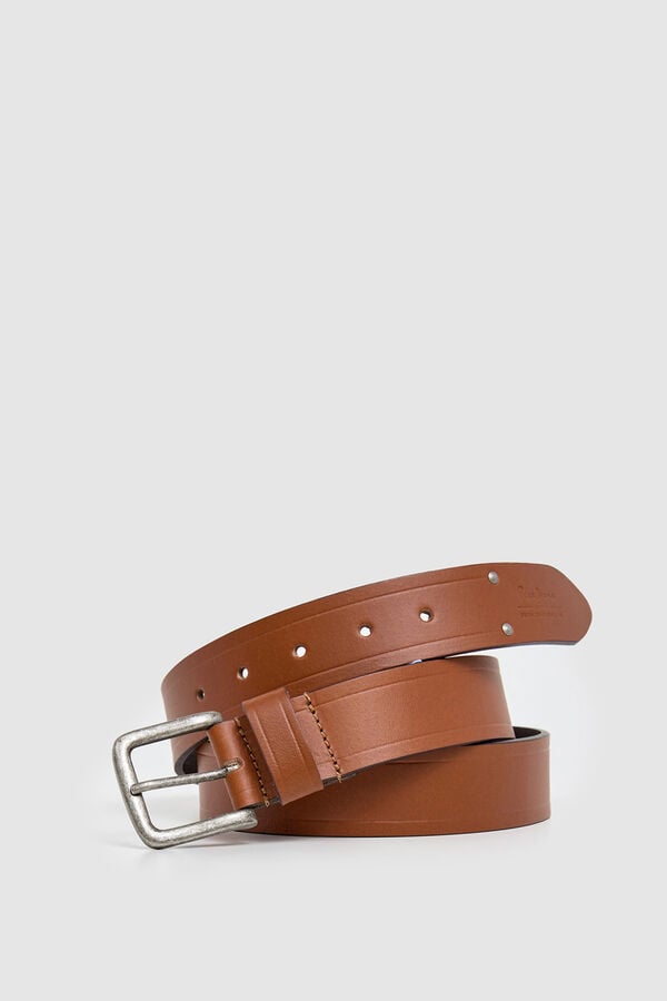 Pepe Jeans Cinto com fivela de pele cru