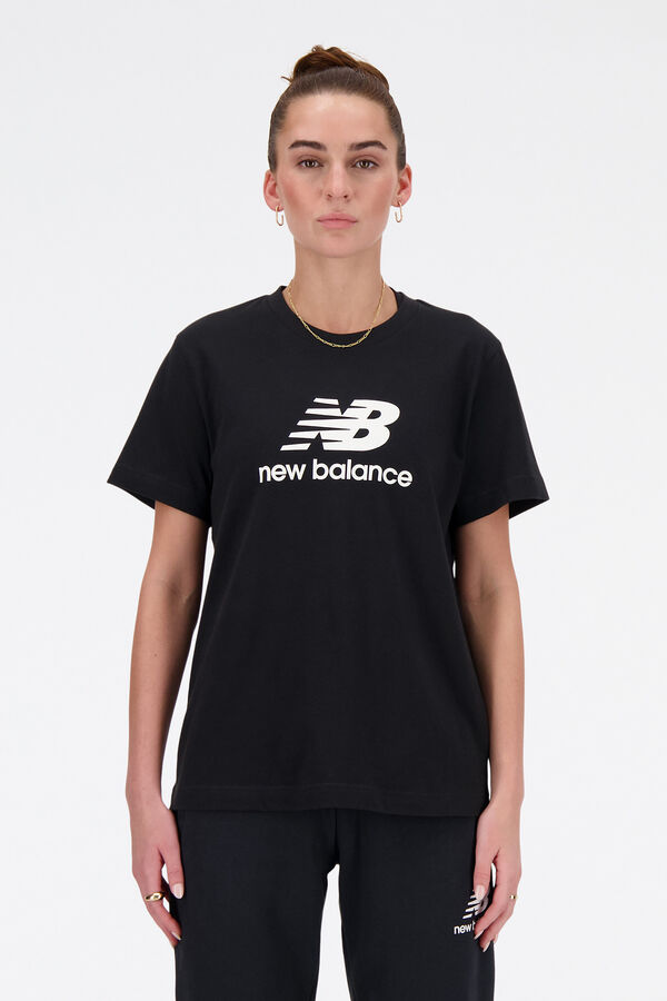 New Balance Camiseta New Balance Jersey Stacked Logo preto