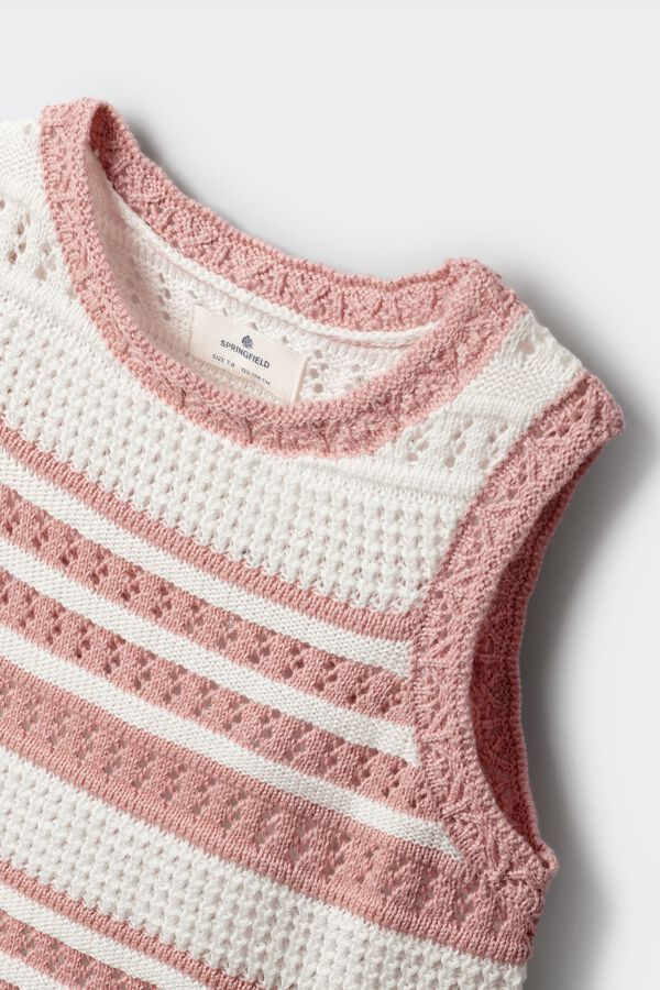 Springfield Kids Top de malha para menina rosa