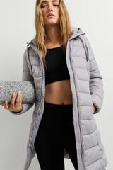 Pepe Jeans Sobretudo acolchoado com capuz e bolsos cinzento